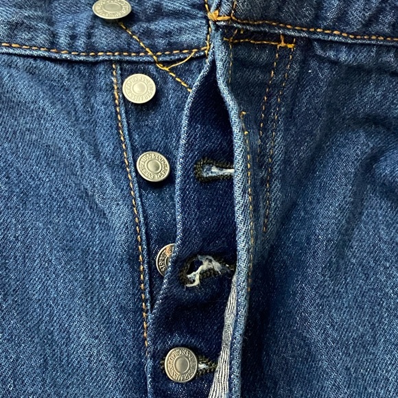 EUC RARE 501 BUTTON FLY V-STITCH DENIM JEANS - Picture 4 of 12